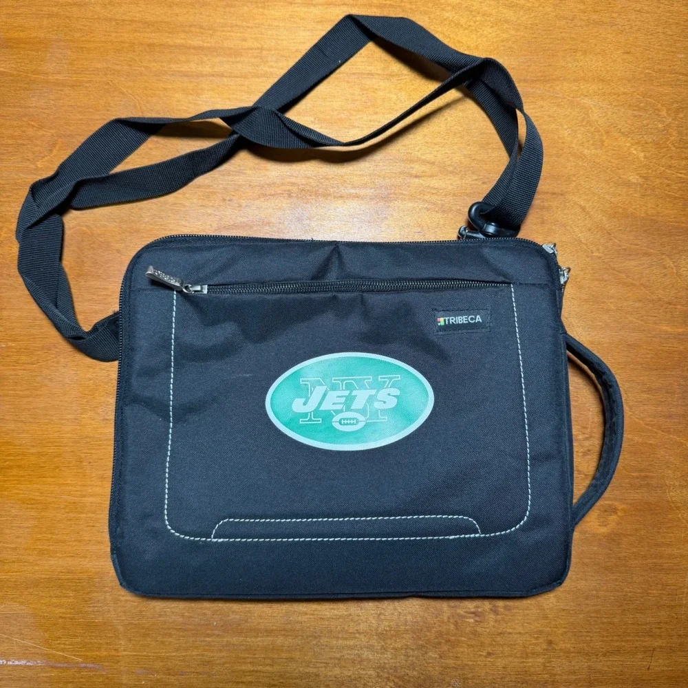 Tribeca Laptop Tablet Bag Unisex OS Black NY Jets NFL Messenger Crossbody